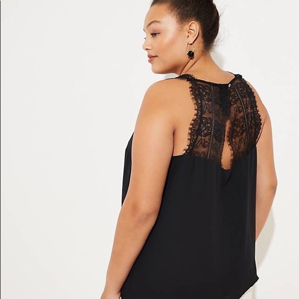 NWT Loft Plus Lace Black Cami